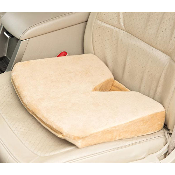 Foam Wedge Car Cushion With Coccyx Cutout - Broadway Home Medical